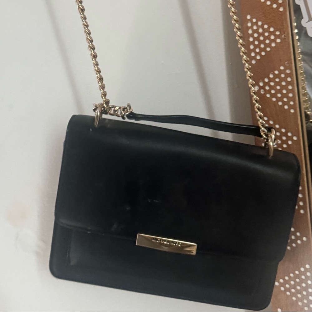 Michael Kors Black Leather Shoulder Bag